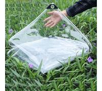 Clear Tarps Heavy Duty Waterproof, Clear Plastic Tarp with Grommets, Transparent PVC Vinyl Tarpaulin for Outdoor, Plant, Garden, Chicken Coop, Patio (3x6m/9.8x19.7ft)