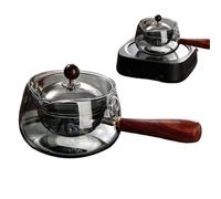 Clear Tea Kettle - Rotating Kettle and Tea Maker with 17 Oz Capacity, Dishwasher Safe Removable Infuser Teapot 8.07 x 3.94 x 3.74 Inches for Flowering, L