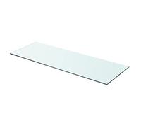 Clear Tempered Glass Shelf 70x25 cm 8mm Thick Wall-Mounted Floating Panel for Bathroom Shower Home Office Modern Display Solution