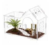 Clear Terrarium - Vented Acrylic Reptile Fence Box Jumper Habitat Small Animal House | Living Container for Lizards, Frogs, Crickets, Slugs, Arbo Mantis