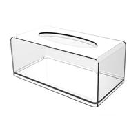 Clear Tissue Box Holder, Rectangle Acrylic Tissue Box Holder Modern Style for Standard Boxes in Living Room, Bathroom, or Kitchen