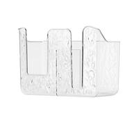 Clear Tissue Box Holder Two Tiers Wall Mounted Wet Storage Box Space Saving Clear Bathroom Dispenser Bathroom Tissue Dispenser