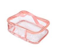 Clear Toiletry Bag, Makeup Bag Travel Makeup Bag 8.3x6.3x4.1in PVC Transparent for Shampoo, Lotion, Toothbrush, Shaving Cream Storing