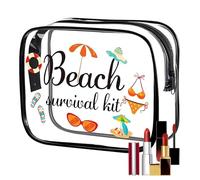 Clear Toiletry Bag - Transparent Cosmetic Bag Handle Zipper | Waterproof Portable Makeup baggg | Cosmettic Makeup Organizer Case Travel Luggage for Business Travell