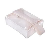 Clear Toiletry Bag | Travel Bag with Magnetic Closure for Make-up - Cosmetic Storage Pouch for Bathroom, Business Travel, Weekend Women, beige, Se référer au descriptif, Refer to description