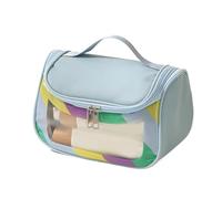 Clear Toiletry Bags for Travel - Waterproof Transparent Storage Bag Travel Makeup Bag Visible Makeup Bag for Weekend Getaways, blue, Se référer au descriptif, Refer to description