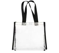 Clear Tote Bag with Handles Transparent See Through for Work Sports Games Women Beach Bags Shopping Handbag