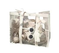 Clear Tote Bags Large Beaches Bags For Women Waterproof Clear Bag PVC Gym Tote For Pool Stadium Work Beaches Extra Large Waterproof Sandproof Bag Pool Travel Picnics