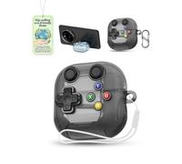 Clear TPU Case Cover for HUAWEI FreeClip 2 Wireless Earbuds,Powfix Shockproof Protective Skin with Lanyard & 8-Shaped Buckle, Anti-Scratch Transparent Shell,Transparent Black