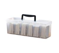 Clear Trading Card Storage Box Playing Case Organizers with Separate Acrylic Sport Cards Container Deck Large Capacity Container Trading Storage with Separate for Adults