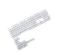 Clear Translucent Keycaps Set Original Height Side/Top Print for Gaming Mechanical Keyboards 132Keys Keycaps