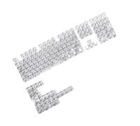 Clear Translucent Keycaps Set Original Height Side/Top Print for Gaming Mechanical Keyboards 132Keys Keycaps