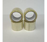 Clear/Transparent 3'' MANULI Extra Wide Heavy Duty Packing Tape 75MM x 66M Large ROLL (4)