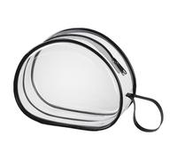 Clear Travel Bag, Transparent Travel Toiletry Bag, Invisible Bra Storage Bag, Invisible Makeup Bra Pouch Transparent Portable Waterproof PVC, Black, riferimento alla descrizione, Please Refer to
