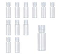 Clear Travel Bottles,12 Pcs Refillable Cosmetic Bottles 15ml Plastic Travel Bottles Empty Plastic Bottles with Screw Lids and Flip Capfor Toiletries for Liquids Toiletries Lotion Shampoo Conditioner