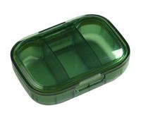 Clear Travel Pill Box - 3 Compartment, Large Capacity Daily Pill Organizer | Portable Mini Pillbox for Carrying Fish Oil, Morning, Noon, and Evening Medicines