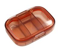Clear Travel Pill Box - 3 Compartment, Large Capacity Daily Pill Organizer | Portable Mini Pillbox for Carrying Fish Oil, Morning, Noon, and Evening Medicines