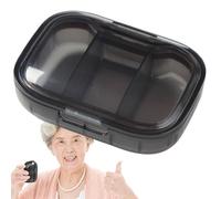 Clear Travel Pill Box - 3 Compartment Medicine Pill Organiser, Weekly Pill Organiser, Pill Box Aesthetics, Small Size of Hand Luggage, 3-Grid Pill Storage and Packaging Box, Travel Pill Box