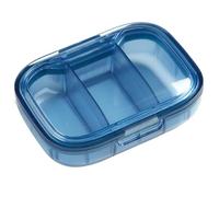 Clear Travel Pill Box - Daily Pill Organizer | Aesthetic Pill Box, Portable Separate Travel 3 Compartments Pill Container, Pill Box, Pill Case