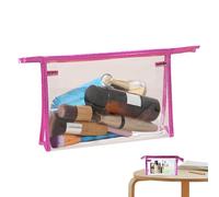 Clear Travel Pouch, Makeup Storage Organizer, Transparent Cosmetic Case, Waterproof Toiletry Bag, Portable Makeup Holder, Zippered Beauty Bag, Clear Vanity Pouch, See Through Toiletry Bag