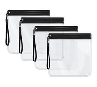 Clear Travel Toiletry Bag 4 Pcs - 20 x 20cm Airport Security Liquids Bags, Airport TSA Approved, Travel Accessories Makeup Bags Holiday Essentials Luggage