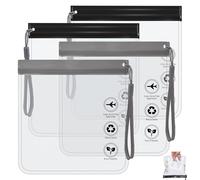 Clear Travel Toiletry Bag - Airport Security Liquids Bags, Travel Accessories,Airport Airline Travel Accessories,Water Repellent Waterproof Wash Bags, for Women Men(20x20cm)