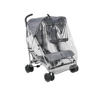 Clear Travel Weather Shield,Rain Cover for Double Stroller Universal,Breathable Waterproof Double Stroller Rain Cover Side by Side,Twins Stroller Cover for Rain/Wind/Snow/Cold/Dust