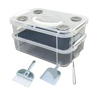 Clear Two-Layer Observation Box - Transparent Double Layer Quarter, Worm Farm | for Entomology, Biology, Science Education in Teaching, School or Homeschooling Project