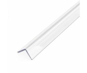 Clear uPVC Plastic Rigid Corner Trim 1 Metre Length - 40mm 90 Degree Angle Edge Protector for Walls, Panels & Corners - Strong Durable PVC - Size 40mm - Pack of 2