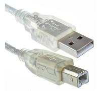 kenable CLEAR USB 2.0 Hi-Speed Printer Cabe Lead A to B For 24AWG Ferrite 3m [3 metres]