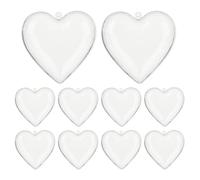 Clear Valentine Boxes - 10 Pack Small Storage Containers | 5x5x3cm Heart Shape Boxes with Transparent Design Feature, Durable Acrylic Material with Easy Fill Access, Home Decor Category