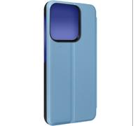 Clear View Folio Case for Xiaomi Redmi 12C with Mirror Cover Video Stand Blue