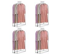 Clear View Garment Cover for Hanging Clothes Waterproof Dustproof PEVA Clothing Protector for Suits Coat Closet Storage Suit Coat Hanging Bag