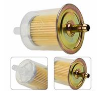 Clear View Inline Fuel Filter With 9mm Hose Fitment For Motorcycle Scooter Rv And Garden Tool Applications Strong Plastic Housing Metal End Cap Extra Large Size Compatible With Petrol And Diesel Fuels