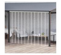 Clear Vinyl Door Curtain Strips Heavy Duty Plastic Curtains for Commercial Use Industry Shops Garages Patios Warehouses (135x260cm) Enhance Space Visibility & Insulation