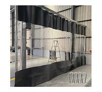 Clear Vinyl Shower Curtain Waterproof Outdoor Curtain with Grommets Transparent Room Divider Panel for Workshops Pergola Custom Size (Gray 2.2x4M)