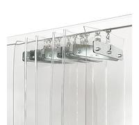 Clear Vinyl Strip Door Curtain KitWaterproof AllWeather Patio Tarp Panel for Commercial Walkin Freezers Warehouses Garages Gate Doorways (1.35x2m)