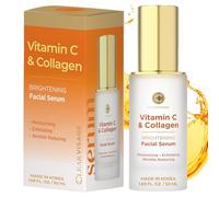 Clear Visage Vitamin C & Collagen Serum - Korean Brightening and Anti-Aging Skin Care for Radiant Complexion, Cruelty Free, for All Skin Types, 400 ml