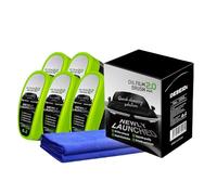 Clear Vision Car Glass Cleaner - 2025 Upgrade Reusable Oil Film Remover & Preventer for Windshield Windows - Anti-Rain/Fog, Enhanced Clarity (5pcs)