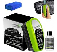 Clear Vision Glass Cleaner, 2.0 Upgrade Clearvision Windshield Cleaner, Automotive Oil Film Cleaning Brush, Improves Clarity and Visibility,Removes Oil Film in Seconds, Prevents Rain and Fog (1Pcs)