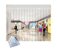 Clear Walk in Cooler Curtains Commercial ，Plastic Vinyl Strip Door Curtain Kit, PVC Strip Curtain， for Freezer Doorways Garage Barn Smooth Waterproof Hurricane(210x230cm/82.68x90.55in)