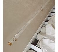 Clear Wall Banister Indoor Stairs Exterior Steps, 4 5 6 7 8 9 10 11 12 13 14 15 16 17 18 19 20 Ft Acrylic Safety Staircases Handrail Commercial Restaurant Office Hand Railing,Gold Brackets,15.5ft/472