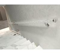 Clear Wall Banister Indoor Stairs Exterior Steps, 4 5 6 7 8 9 10 11 12 13 14 15 16 17 18 19 20 Ft Acrylic Safety Staircases Handrail Commercial Restaurant Office Hand Railing,Silver Brackets,18ft/548