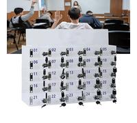 Clear Wall-Mounted Phone Storage Cabinet with Locking Doors and Keys, Acrylic Desktop Organizer for Secure Device Management in Gyms and Pools