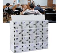 Clear Wall-Mounted Phone Storage Cabinet with Locking Doors and Keys, Acrylic Desktop Organizer for Secure Device Management in Gyms and Pools