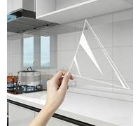 Clear Wall Protector Film, Non-Adhesive Static Cling Splash Back Guard, Waterproof & Oil-Proof Wall Protection for Dog & Cat Scratches, Kitchen & Cupboard Use