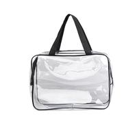 Clear Wash Bag, Large Clear Travel Toiletries Bag, Thickened PVC Waterproof Makeup Bags with Handles Travel Wash Bag with Zippers for Airports, Gym, Cruise & Camping & Traval