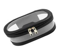Clear Wash Bag Makeup Bag Cosmetic Bag Makeup Brush Holder Makeup Brush Case, Black