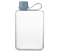 Clear Water Bottle - 500ml Square Memo Sport Bottles | Flat Outdoor Bottle | 4.13 X 7.09 X 1.57 Inches, Multi Color Outdoor Travel Water Container Slim Cold Sports Flask For Fitness, Gym, Hiking