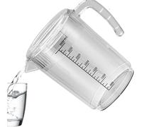 Clear Water Carafe Jug, Large Capacity 2500ml Pitcher Strainer Lid, Heat Resistant Pc Material, Ergonomic Handle, Iced Beverage Dispenser for Water, Juice, Tea, Cocktails